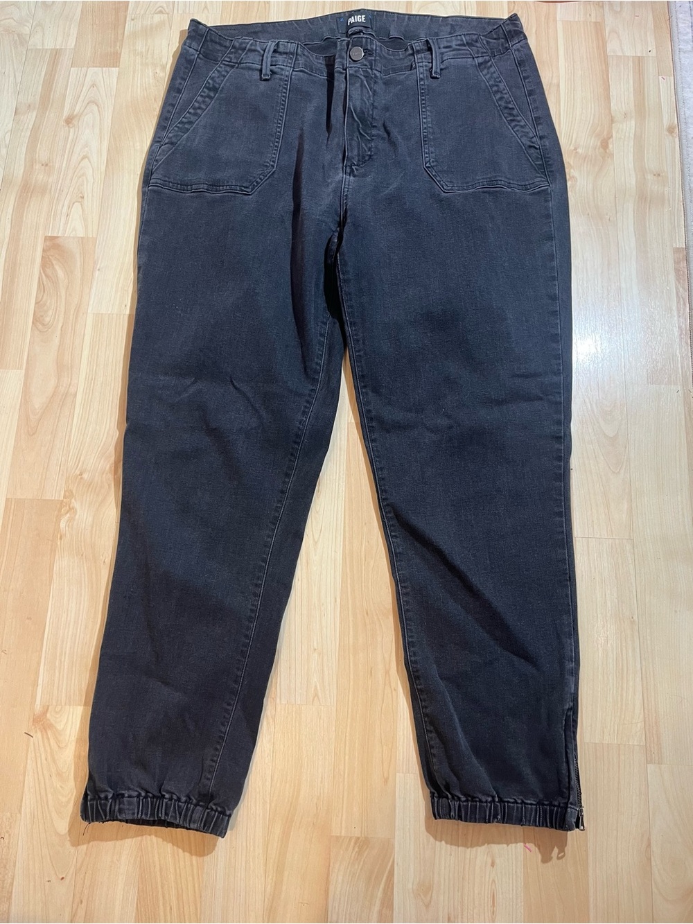 PAIGE Womens Mayslie Jogger Jeans Vintage Black Size 33